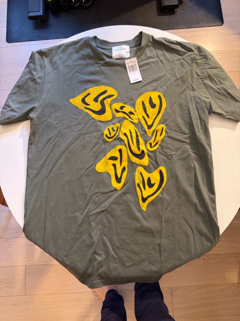 Kid Dangerous Olive Short-Sleeve Tee with Yellow Graphic